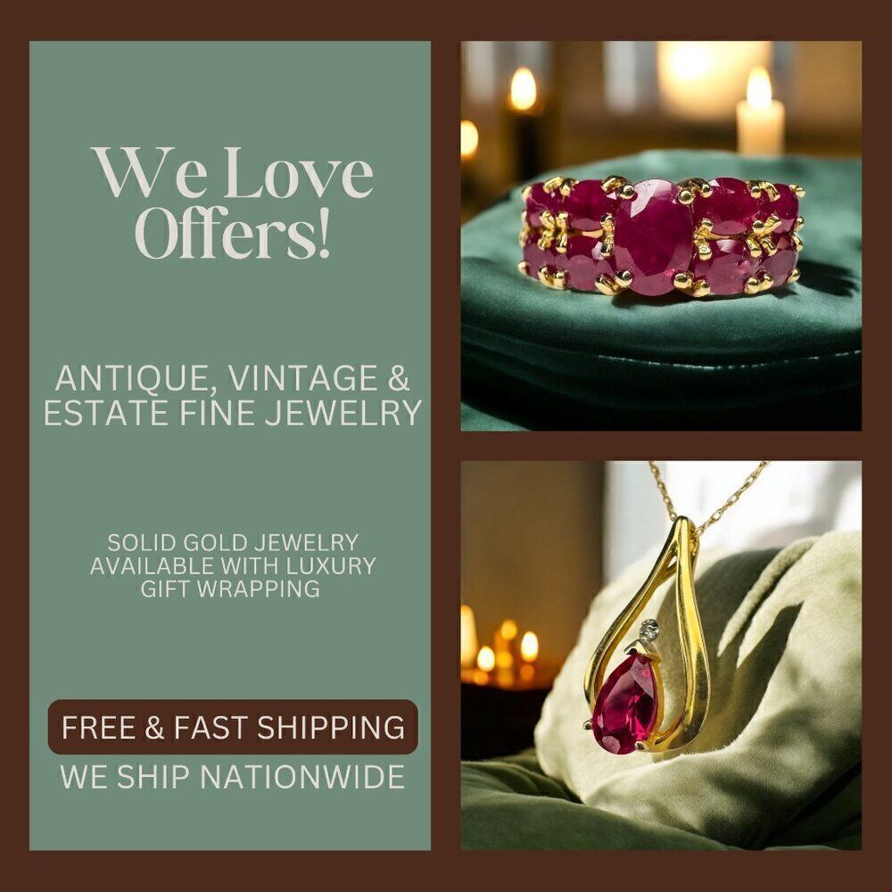 Vintage Estate & Antique Fine Jewelry Sale! Solid Gold 10k 14k 18k Fast Shipping